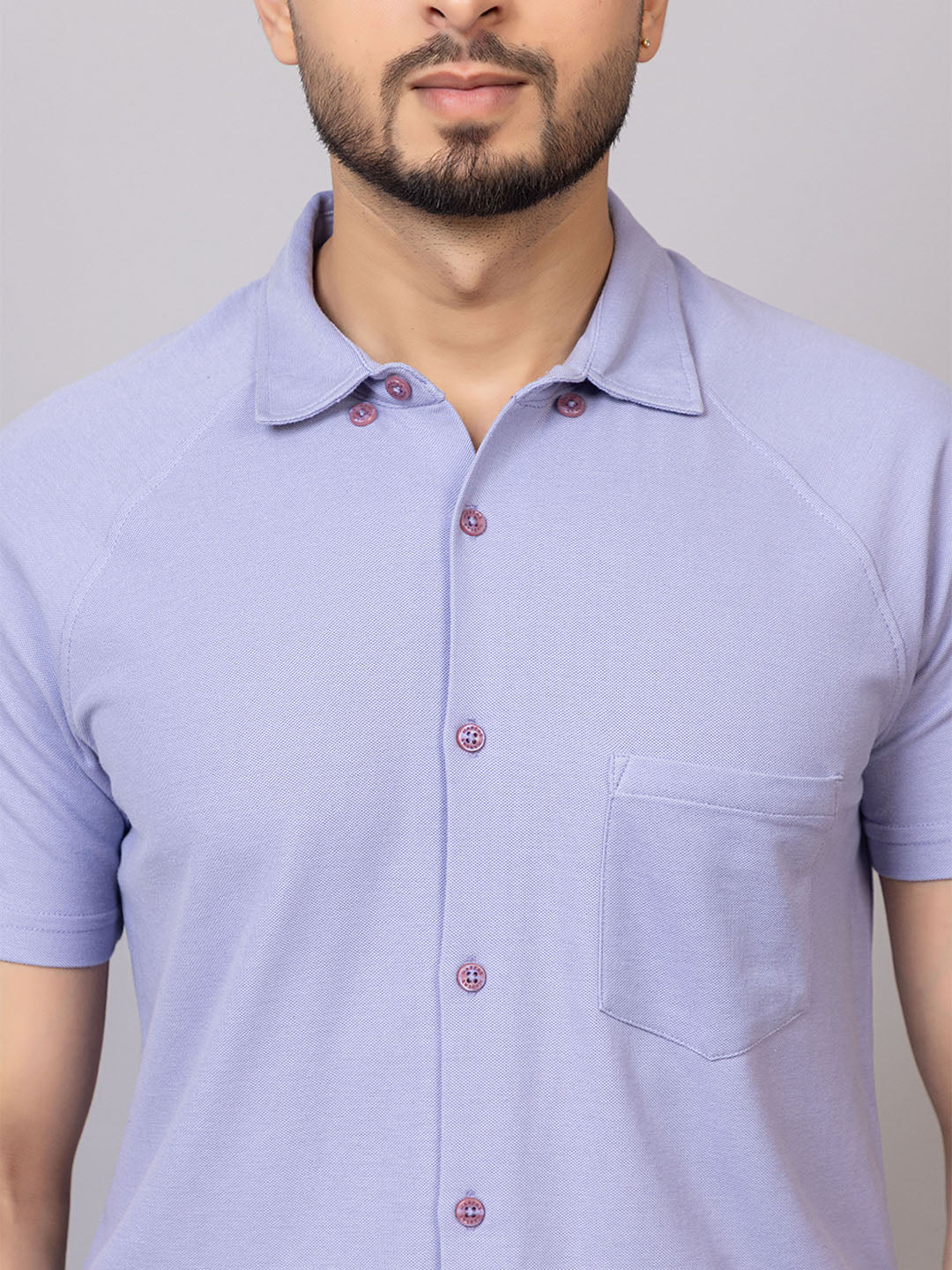 Half Sleeve Shirt - Lazy Lavender
