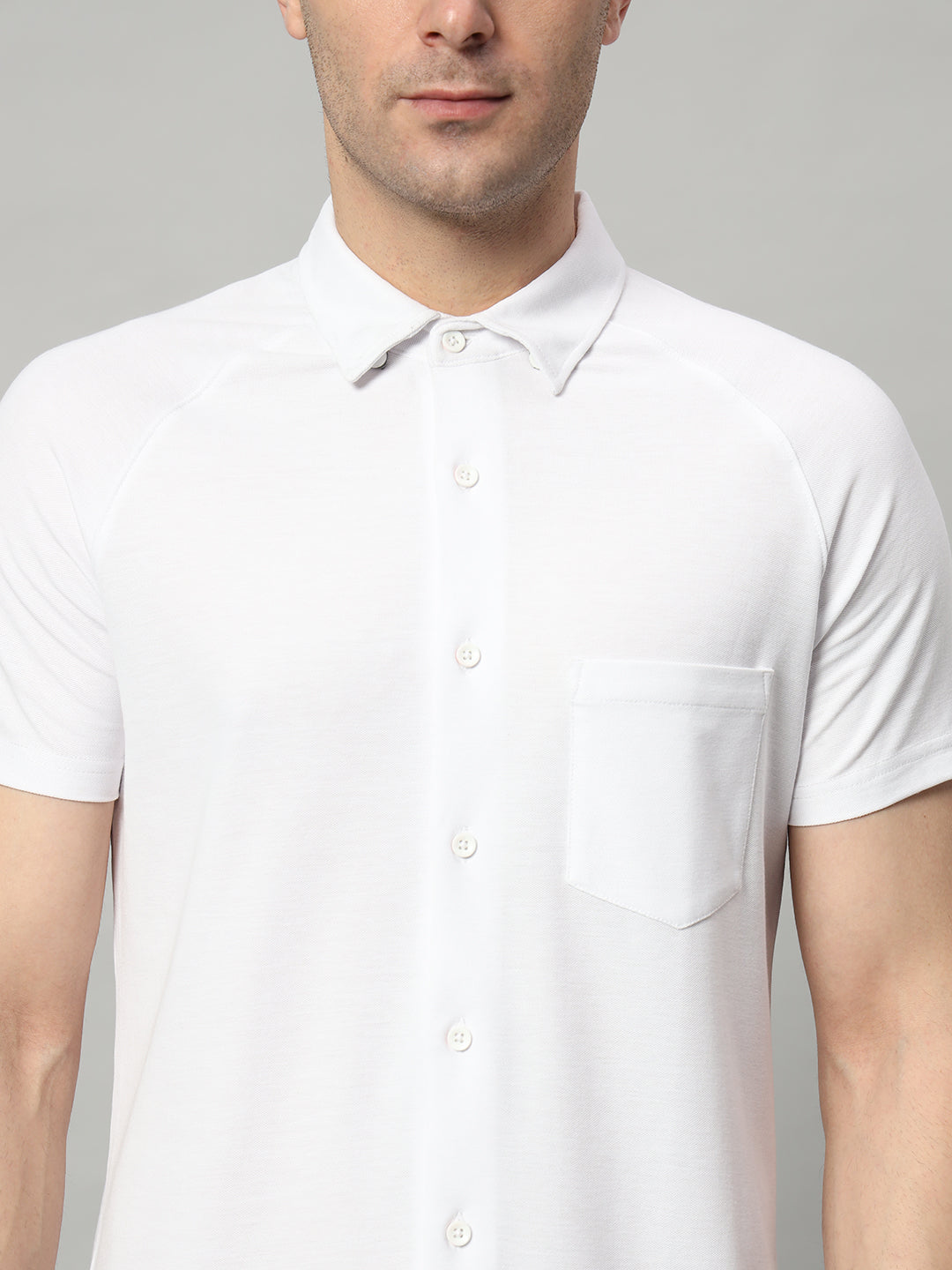 Half Sleeve Shirt - White - HABEAS