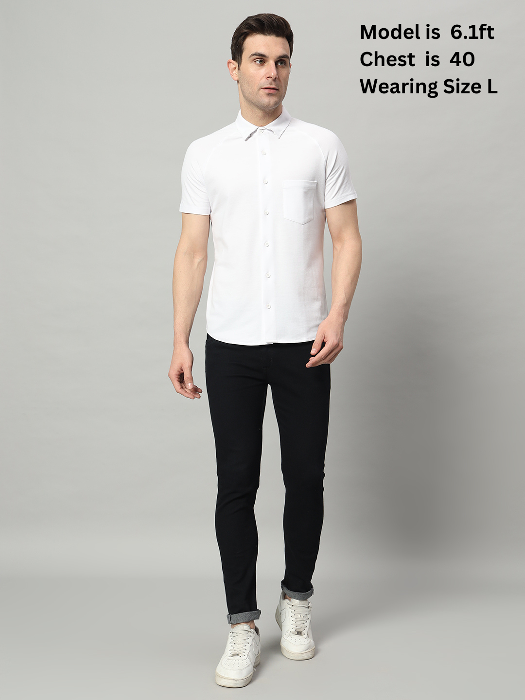 Half Sleeve Shirt - White - HABEAS