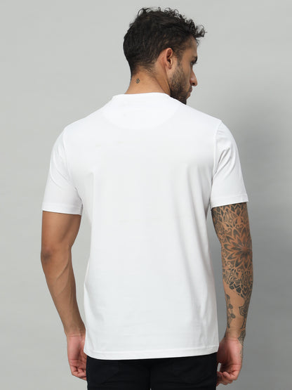 Mercerized Round Neck T-shirt - White - HABEAS