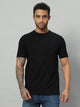 Mercerized Round Neck T-shirt - Black - HABEAS