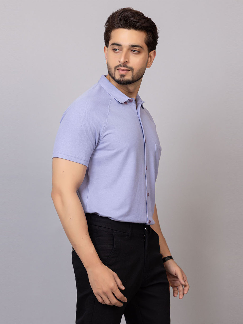 Half Sleeve Shirt - Lazy Lavender