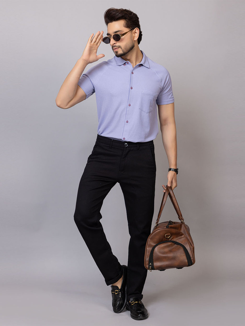 Half Sleeve Shirt - Lazy Lavender