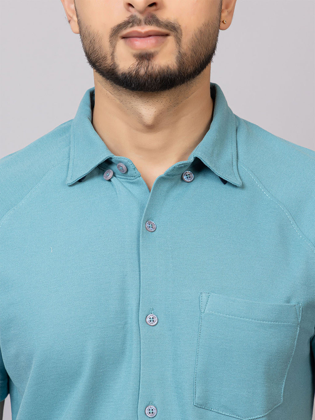 Half Sleeve Shirt - Jade Green