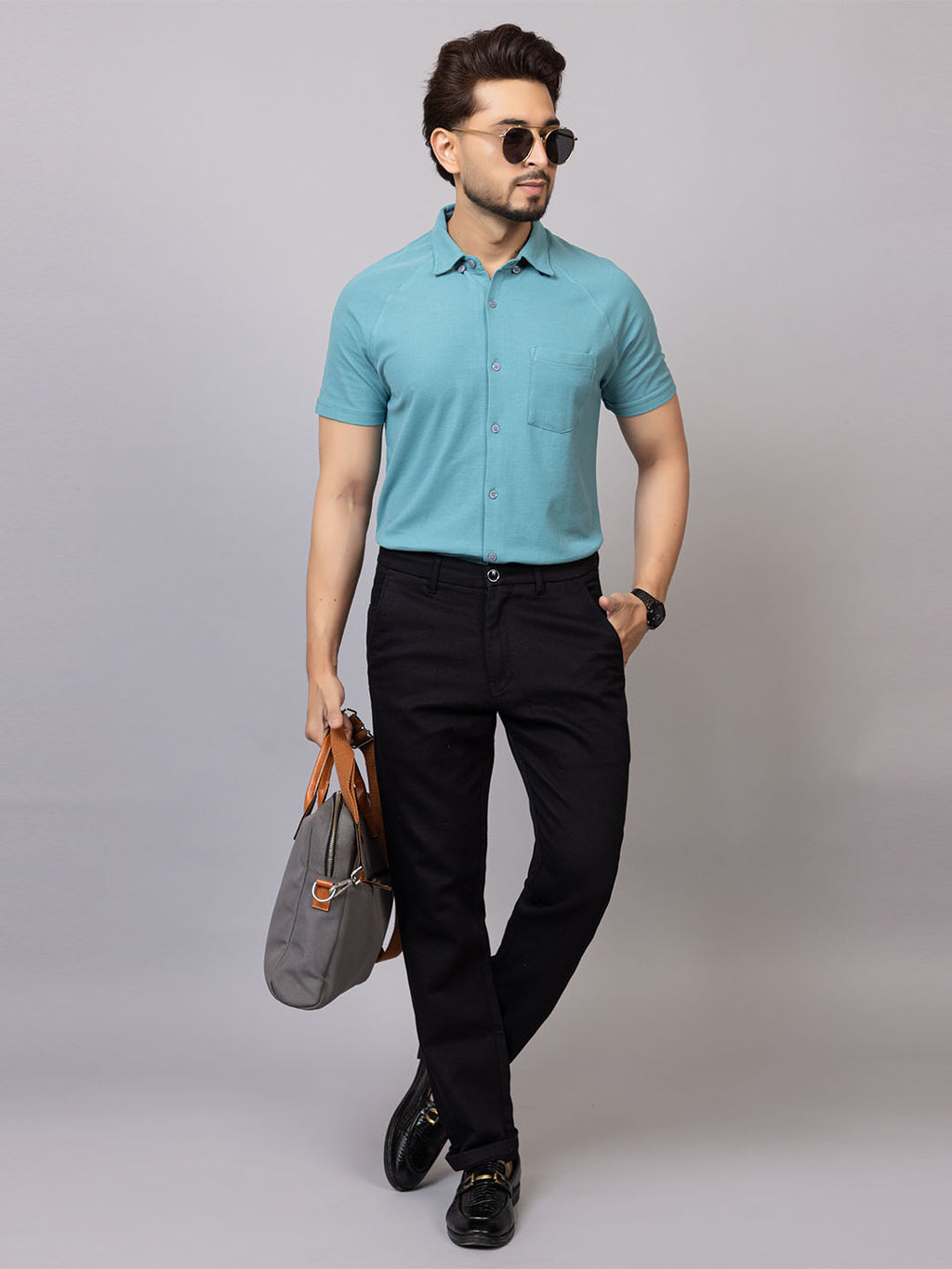 Half Sleeve Shirt - Jade Green