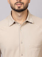 Oyster half sleeve honeycomb knit shirt for men by HABEAS, view 6