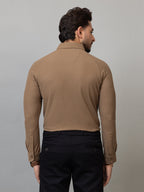 Vintage Teak full sleeve honeycomb knit shirt for men by HABEAS, view 6
