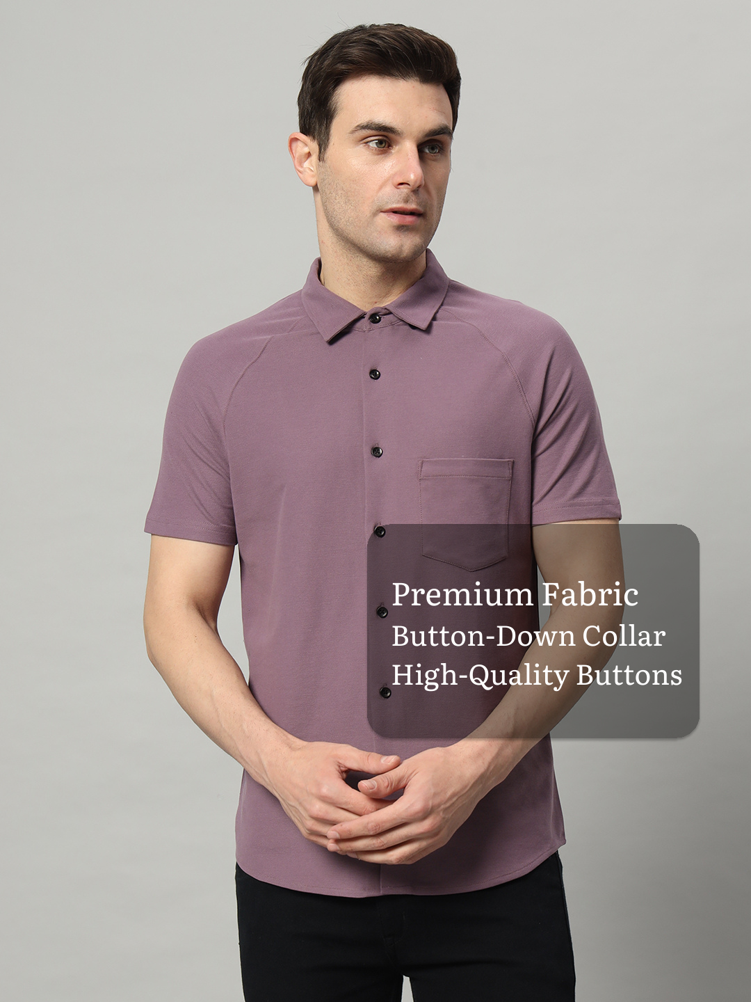 Half Sleeve Shirt - Lavender - HABEAS