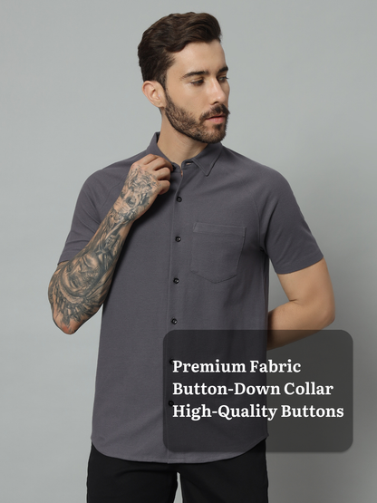 Half Sleeve Shirt - Charcoal Grey