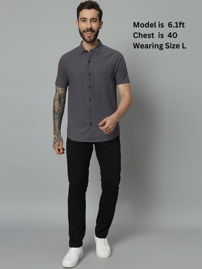 Half Sleeve Shirt - Charcoal Grey