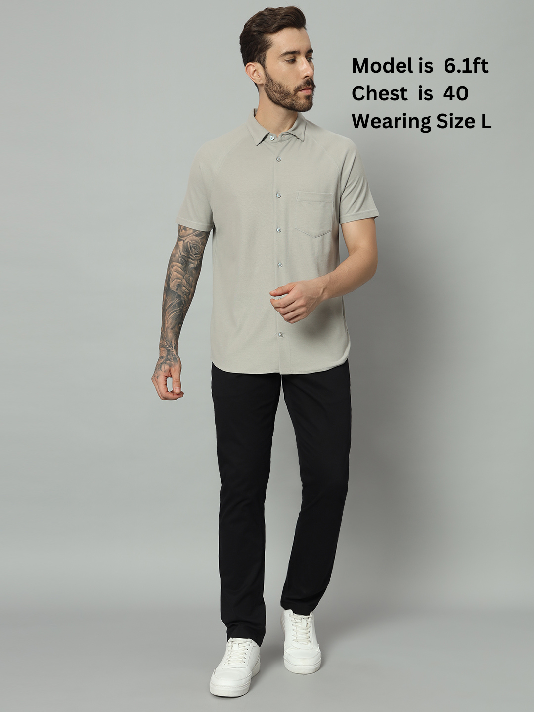 Half Sleeve Shirt - Oyster