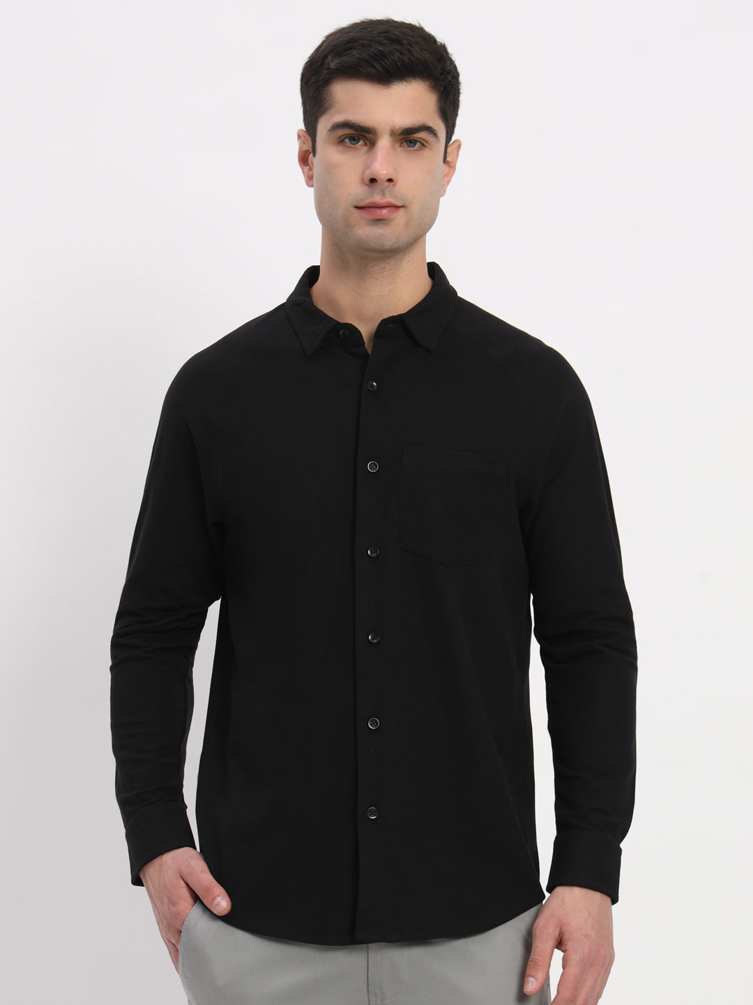 Full Sleeve Shirt - Elegant Black