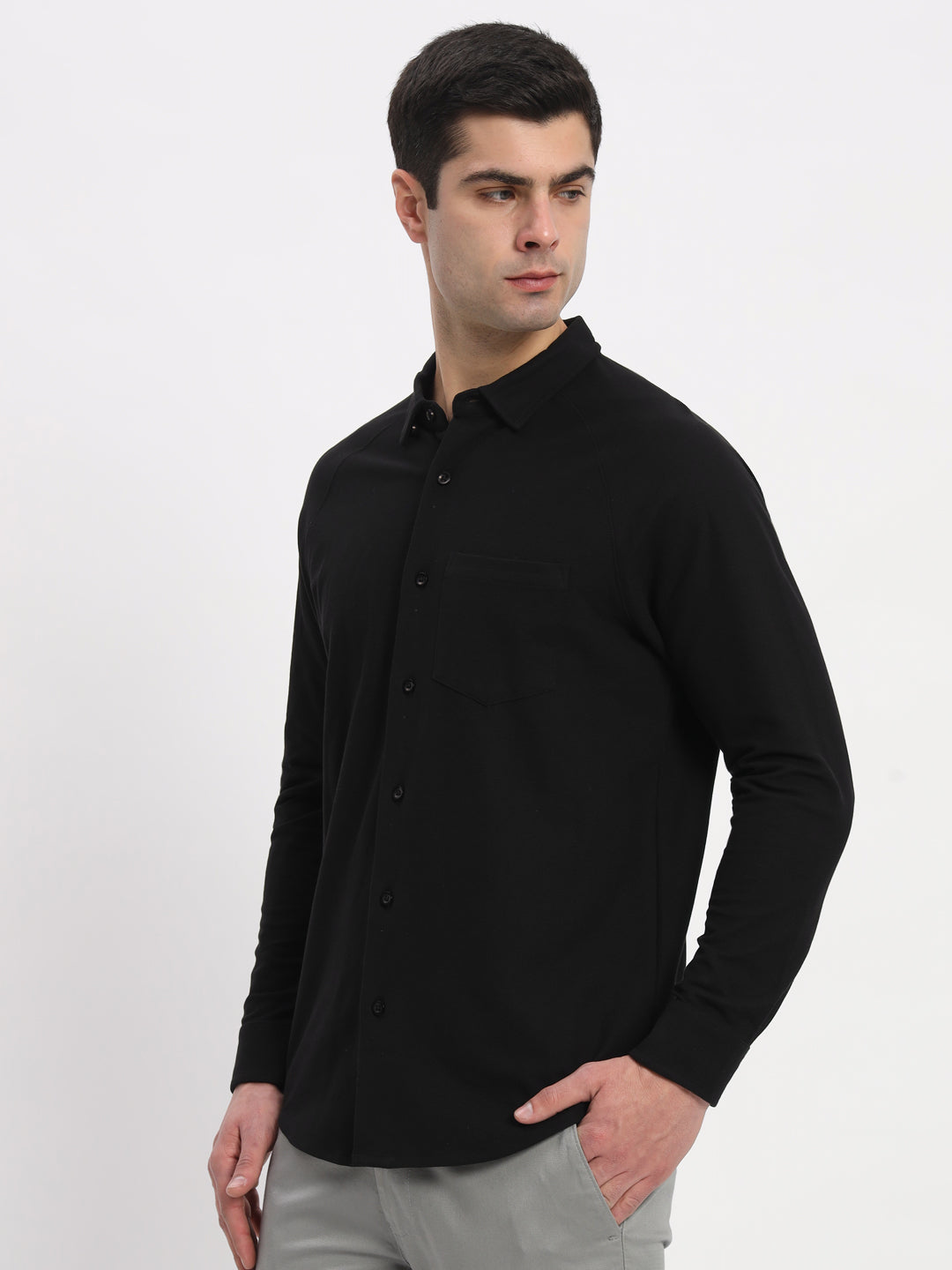 Full Sleeve Shirt - Elegant Black