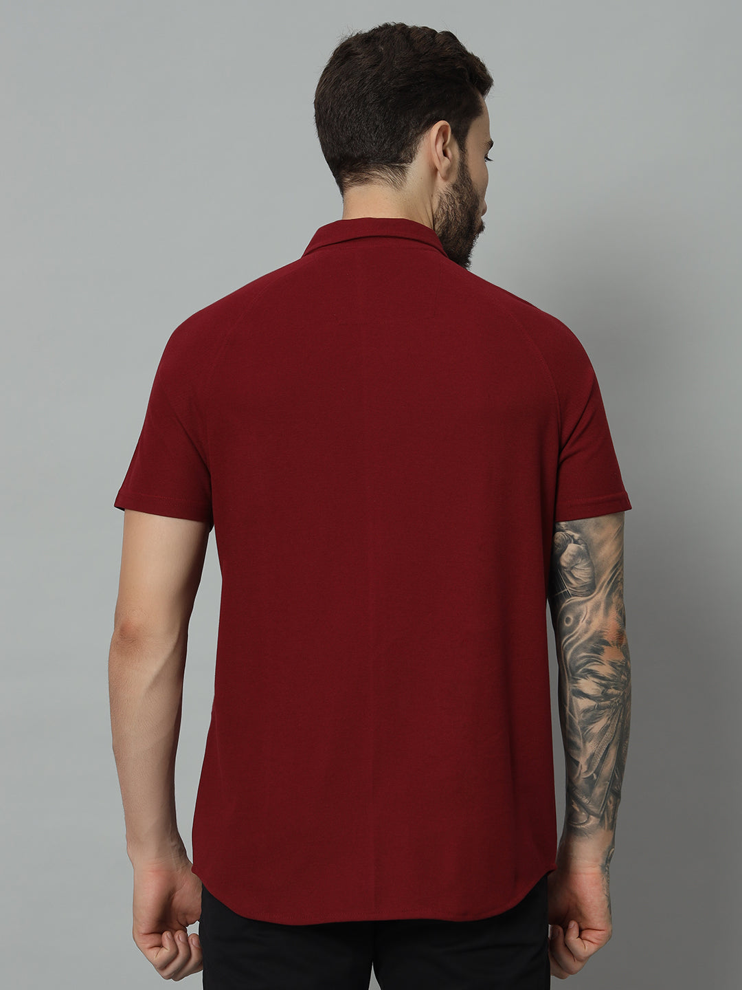 Half Sleeve Shirt - Magic Maroon