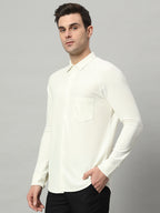 Royal Ivory full sleeve honeycomb knit shirt for men by HABEAS, view 2