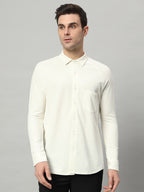 Royal Ivory full sleeve honeycomb knit shirt for men by HABEAS, view 1