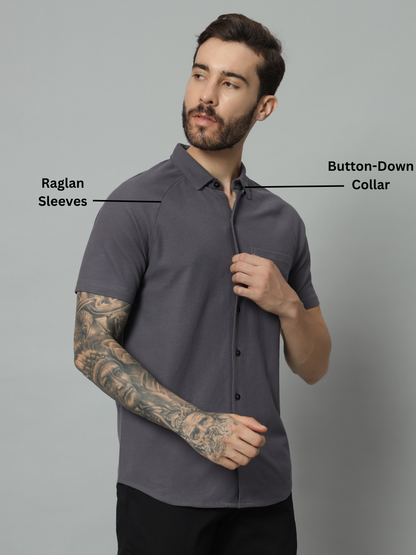 Half Sleeve Shirt - Charcoal Grey