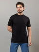 🎁 Mercerized Round Neck T-shirt - Black - XXL