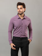 Dynamic Purple full sleeve honeycomb knit shirt for men by HABEAS, view 1
