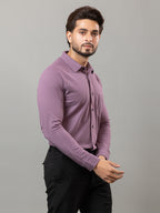 Dynamic Purple full sleeve honeycomb knit shirt for men by HABEAS, view 4