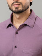 Dynamic Purple full sleeve honeycomb knit shirt for men by HABEAS, view 5