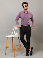 Dynamic Purple full sleeve honeycomb knit shirt for men by HABEAS, view 2
