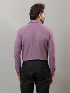 Dynamic Purple full sleeve honeycomb knit shirt for men by HABEAS, view 6