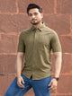 Half Sleeve Shirt - Olive Green