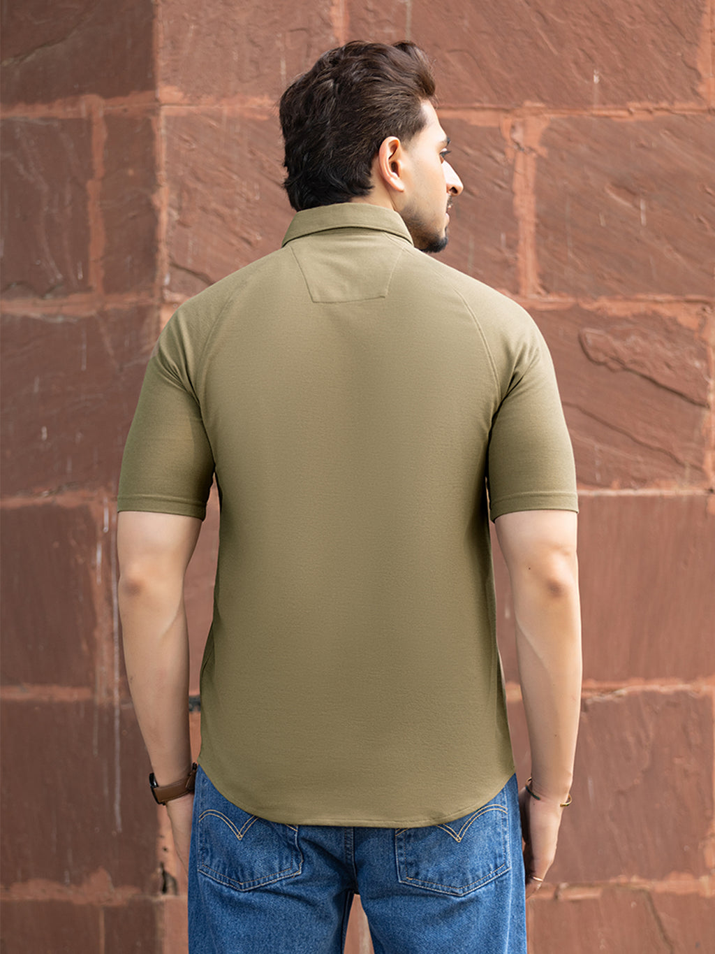 Half Sleeve Shirt - Olive Green