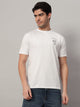 Mercerized Round Neck Printed T-shirt - White
