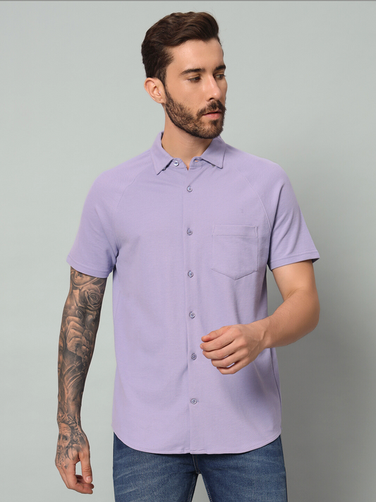 Half Sleeve Shirt - Lazy Lavender