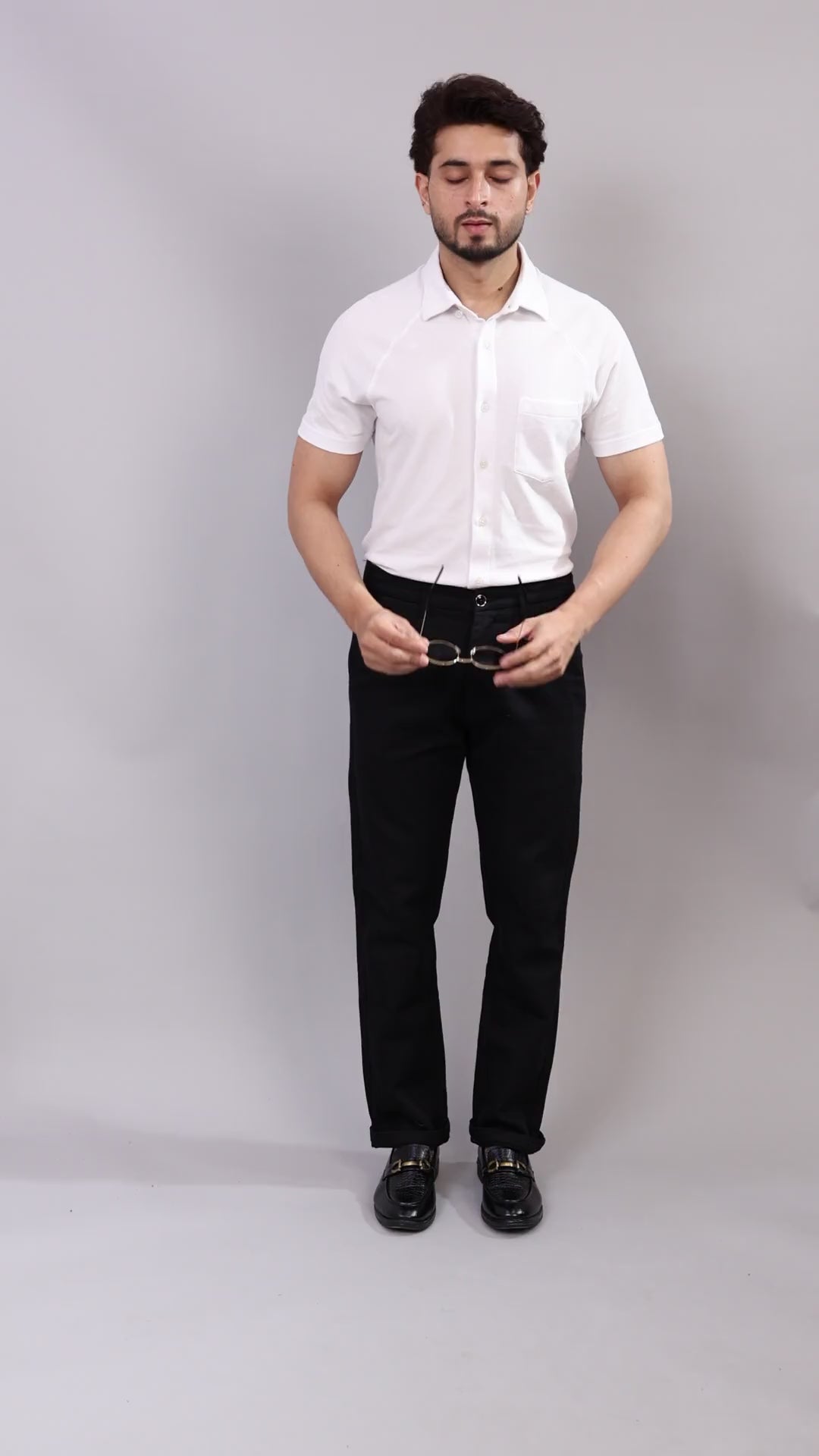 Half Sleeve Shirt - Crisp White fit and movement
