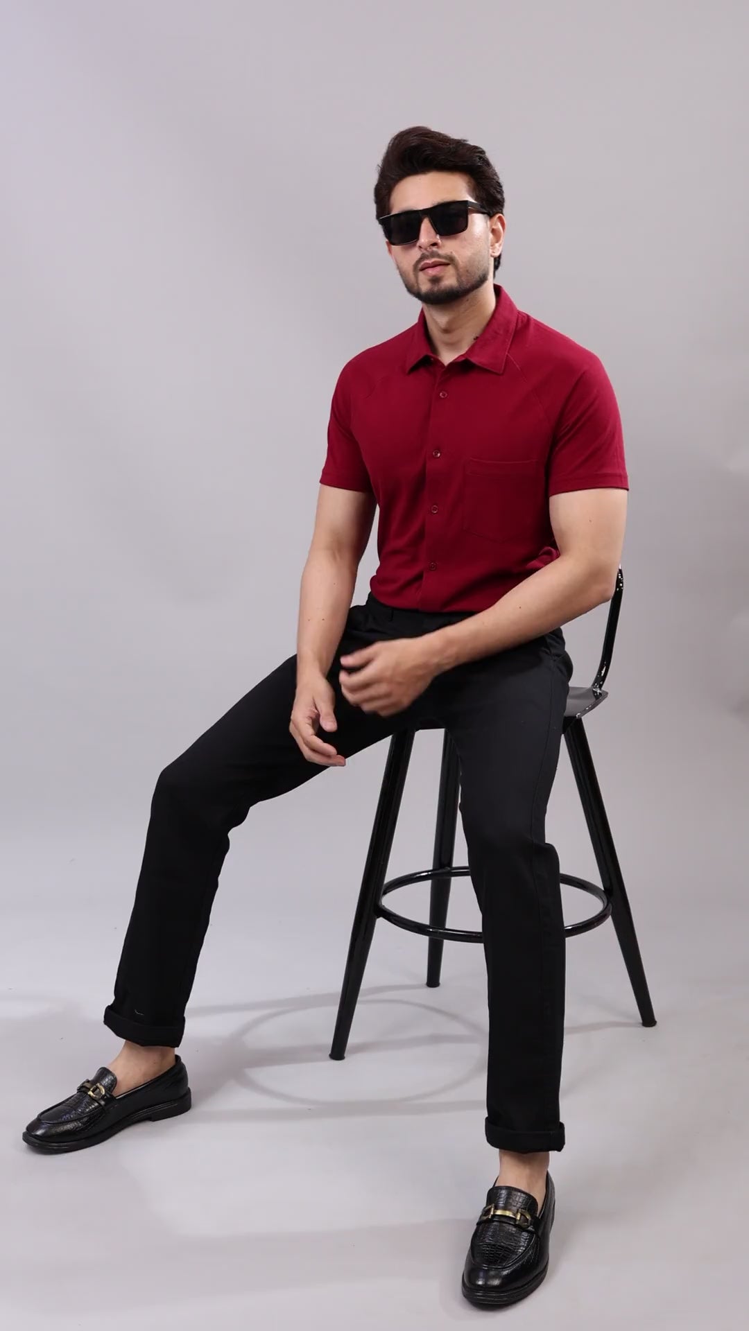 Half Sleeve Shirt - Magic Maroon fit and movement